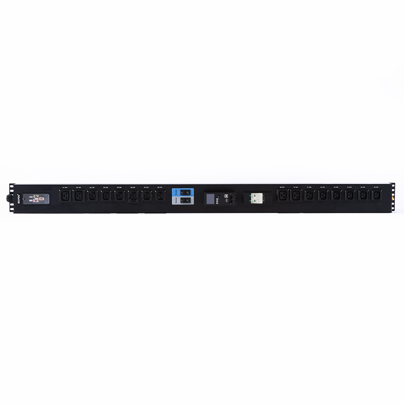 16 خروجی IEC C13 IEC C19 سگک سوکت قابل قفل مجهز به 2.5U Hot Swappable Protection Surge Protical Modbus-RTU RS485 Rack PDU metered