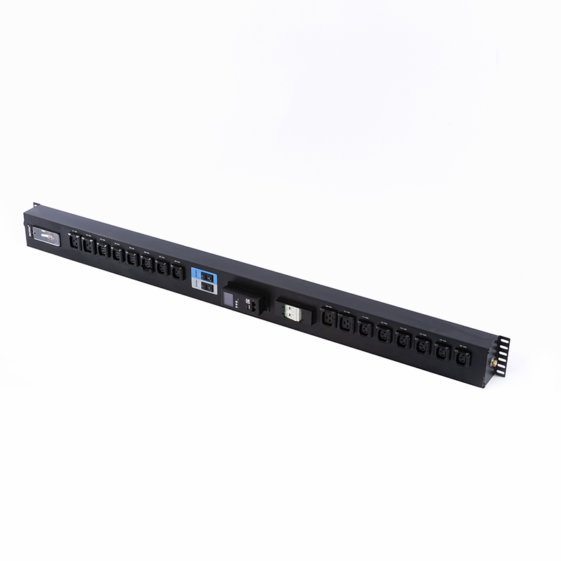 16 خروجی IEC C13 IEC C19 سگک سوکت قابل قفل مجهز به 2.5U Hot Swappable Protection Surge Protical Modbus-RTU RS485 Rack PDU metered