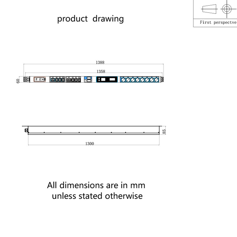 مدار مغناطیسی هیدرولیک 16 خروجی عمودی سنسور TCP/IP eco Smart Rack Pdu