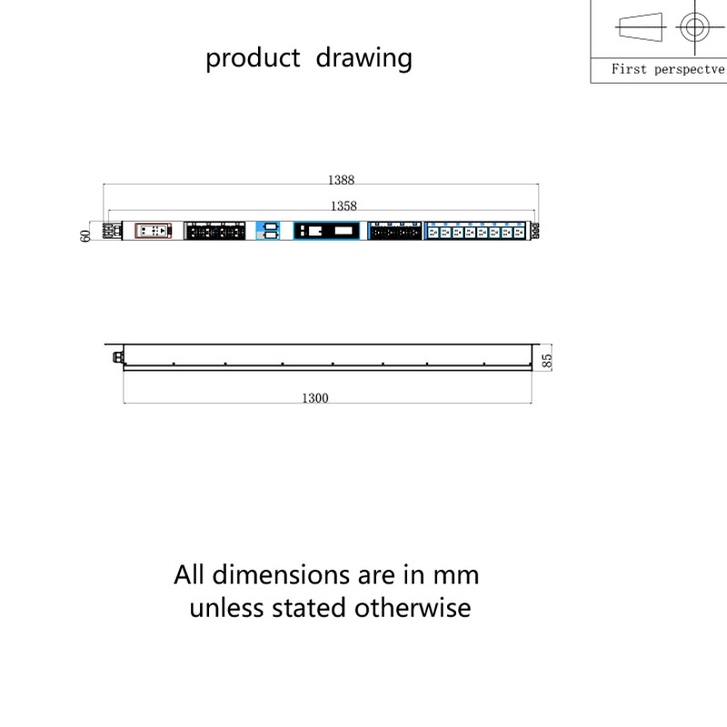 16 خروجی C13 C19 سنسور عمودی TCP/IP ایالات متحده، eco Smart Rack Pdu